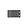 modern stylish black microwave oven  created in flat design Royalty Free Stock Photo